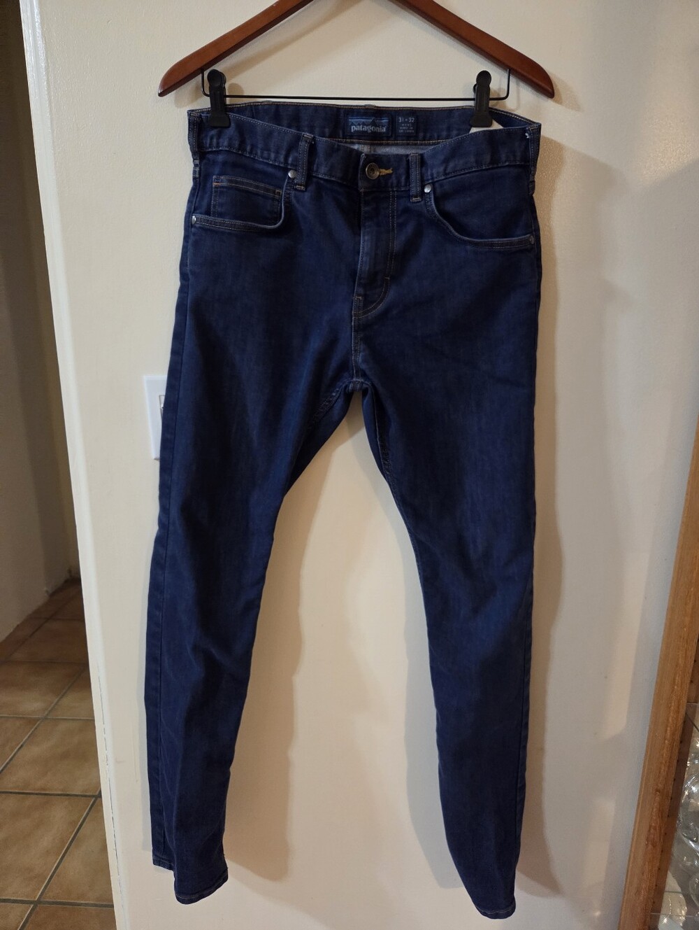 Patagonia Iron Clad Organic Cotton Regular Straight Fit Blue Jeans Size 31x32